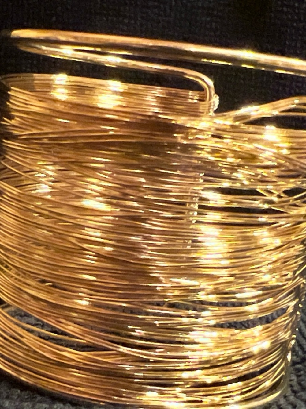 Gold colored Braided Wrap Bangle Extra Wide Cuff Statement Bracelet